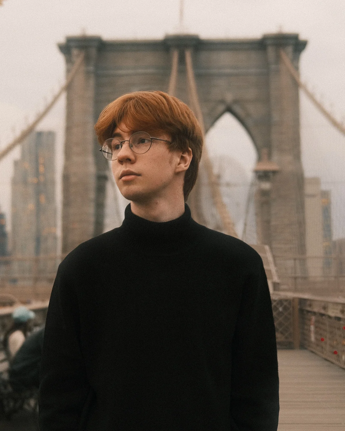 Ethan Everitt on the Brooklyn Bridge